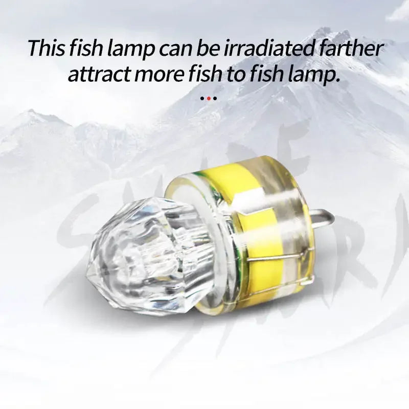Deep Drop Light Diamond Fishing Light Underwater Activated LED Glow Fishing Lure Attracting Fishing Flash Light Tuna Swordfish