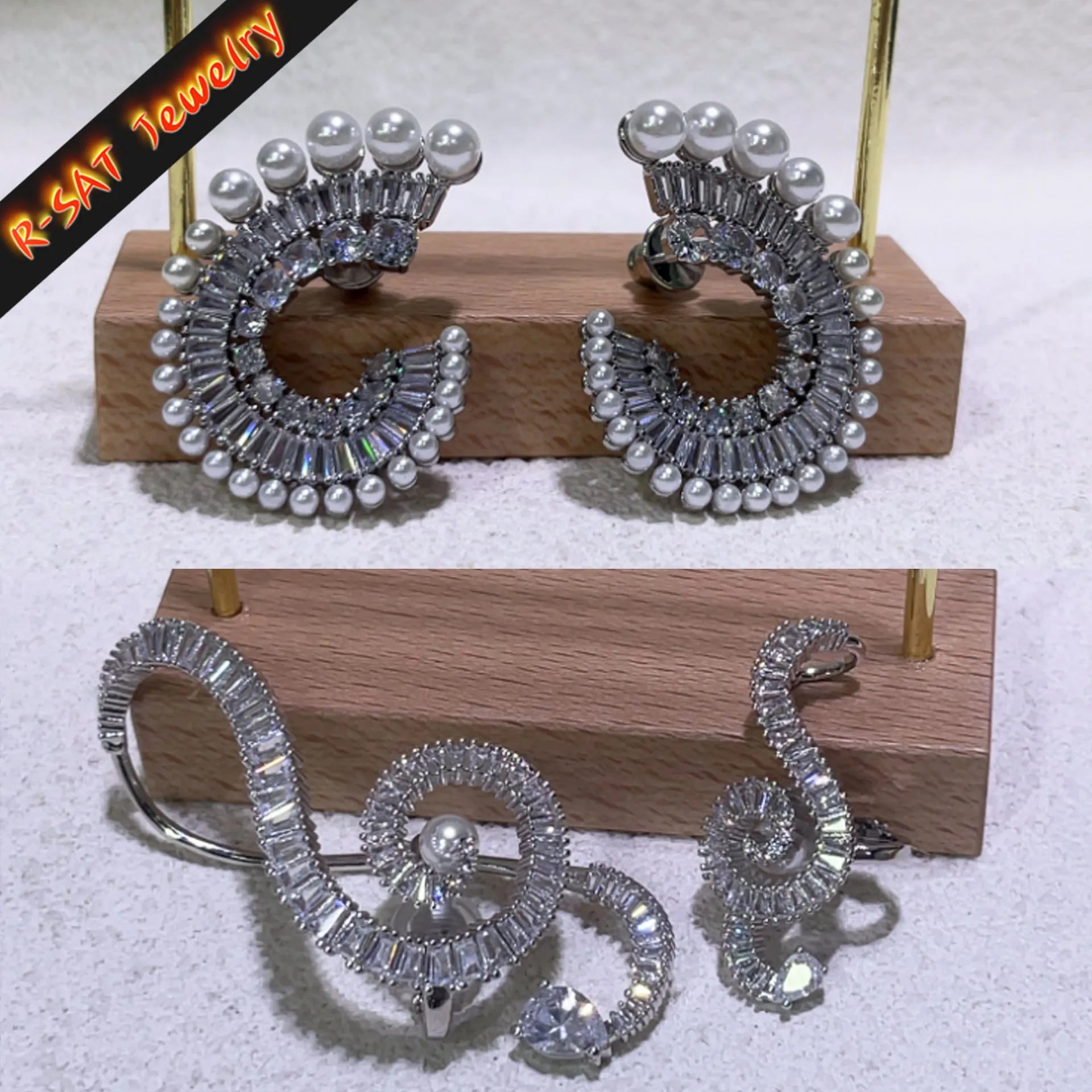 Pearl Earrings 2025 New Arrivals Fashionable Charms Wedding Jewelry Fine Gifts for Women Sparkling Exquisite Crystal Wholesale