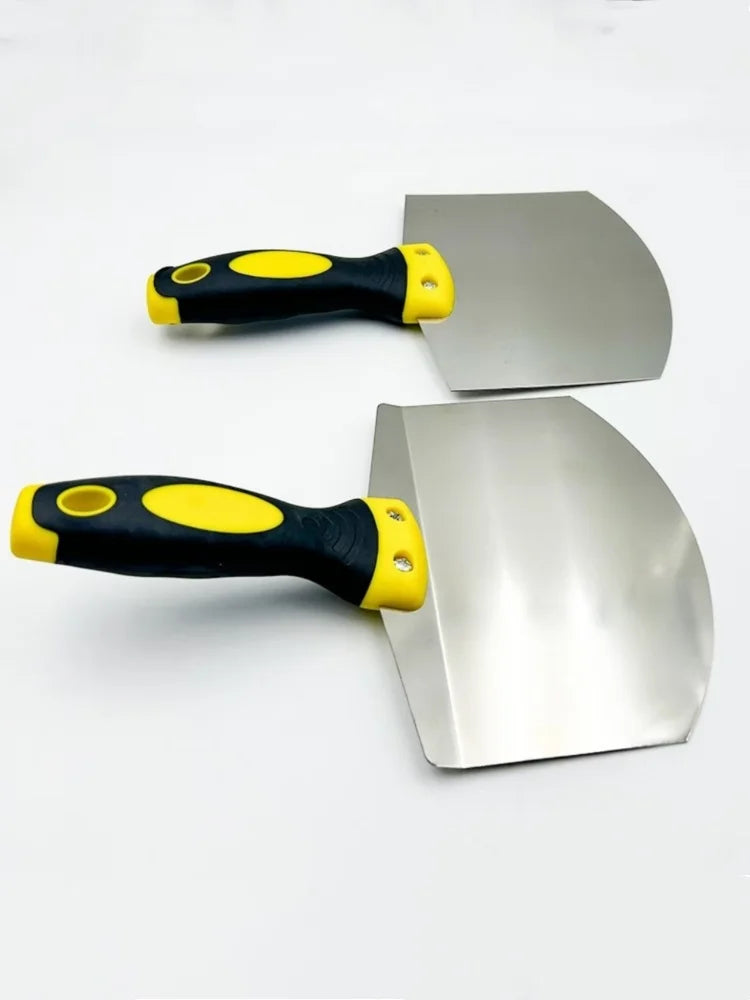 Stainless Steel Putty Knife Wall Paint Plaster Trowel Arc Ash Shovel Paint Feed Filling Scraper Blade Spatula Construction Tools