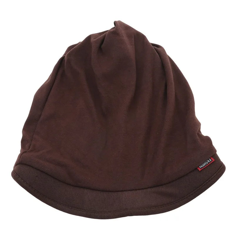 Knitted Head Cap Ladies Fashion Windproof Warm Thicken Hats Simple Solid Color Hat For WomenNew Autumn Winter Hat