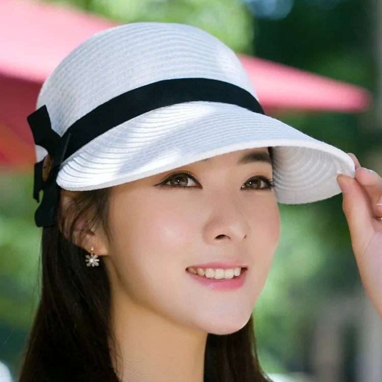 Fashionable Straw Hat for Women Sunhat for Summe Sombrero Cap Equestrian cap
