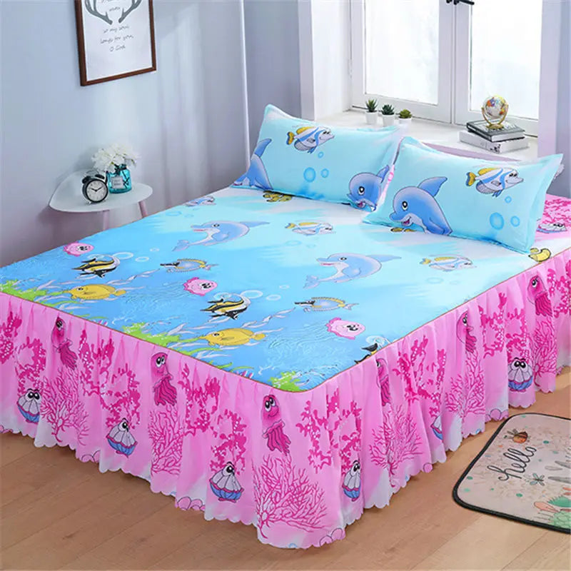 Bed Skirts Four Season Universal Skin-friendly Comfortable Protective Bedding Luxury Anti-slip Bedsheets Fashion Home Decoration
