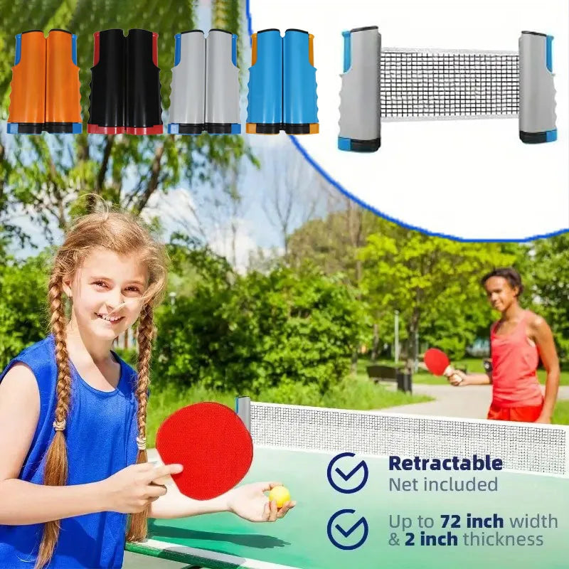 Table Tennis Net Anywhere Retractable Rack Sports Portable Replacement Ping Pong Post Net Exercise Accessories Equipments