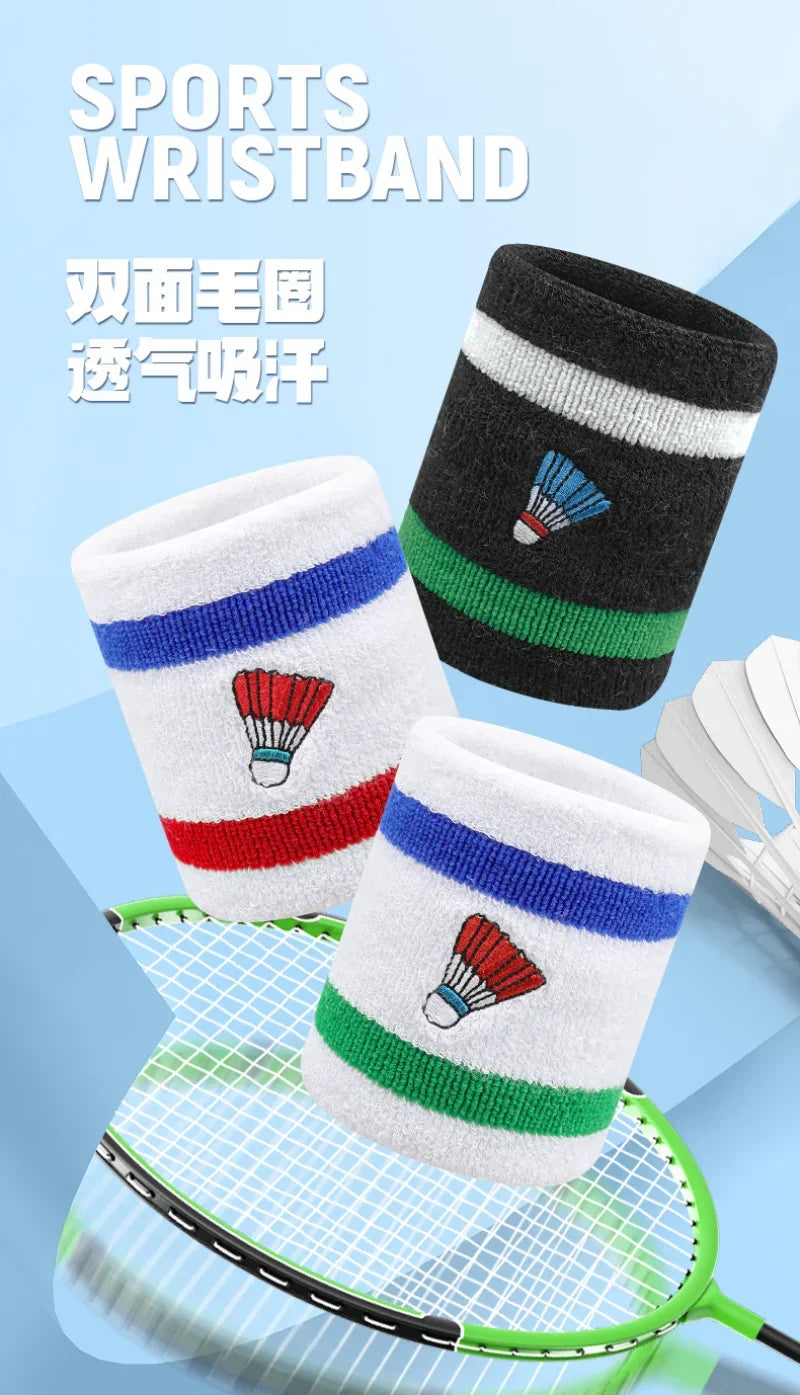Badminton Wrist Guard Sports Equipment Professional Embroidery Tennis Protection Wipe Sweat Running Sweat Absorption Anti Sprain