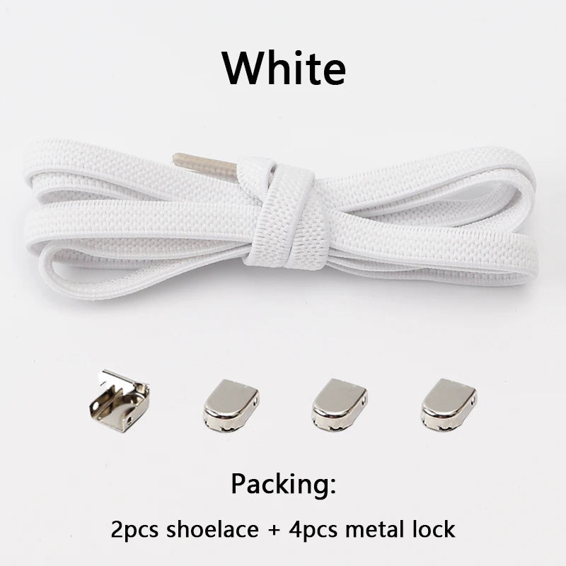 No Tie Elastic Shoe Laces One Size Fits All Adult and Kids Shoes Shoelaces for Sneakers Shoelace Tieless Flat Expand Shoestrings