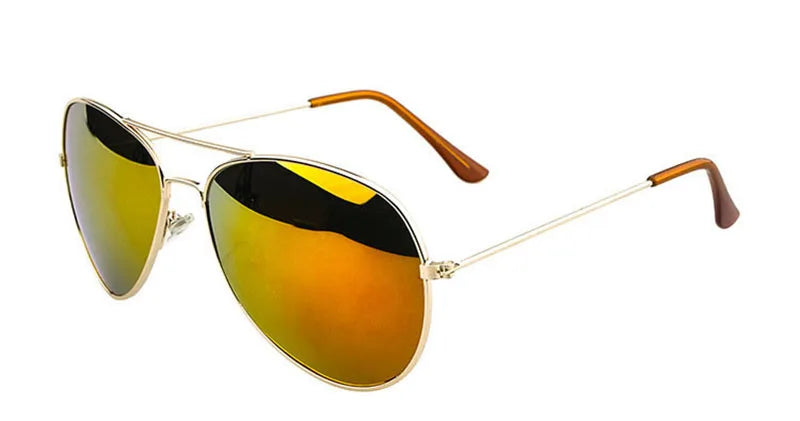 Sunglasses Men Metal Frame Sun Glasses Luxury Vintage Brand Designer Women Unisex Eyewear Blue Mirror Pilot Lunette De Soleil