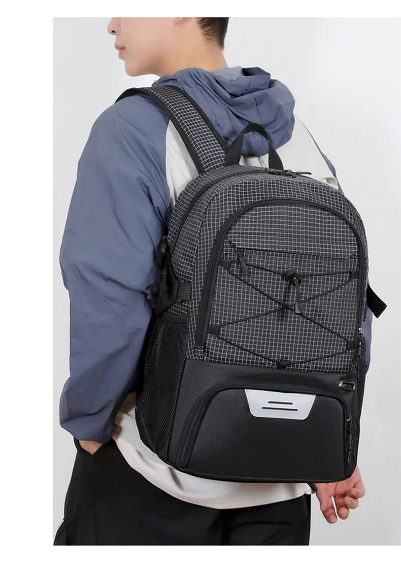 Travel Backpack Sport Basketball Soccer Football Commuting Hiking Trekking Bag Shoes Pocket Outdoor Short Trip College Schoolbag