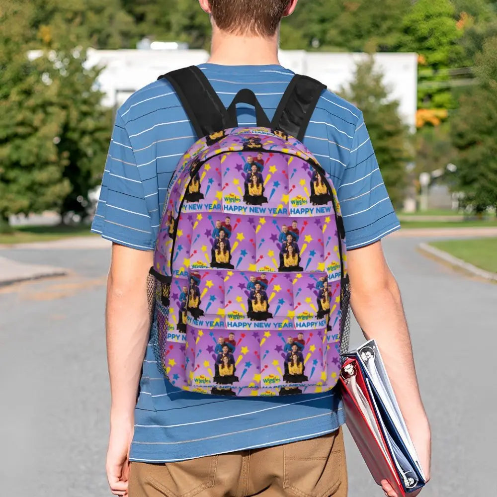 The Wiggles Tv Show Music Band Backpack Student Boys Girls BookBag Children School Bag Computer Shoulder Bags for Men Women