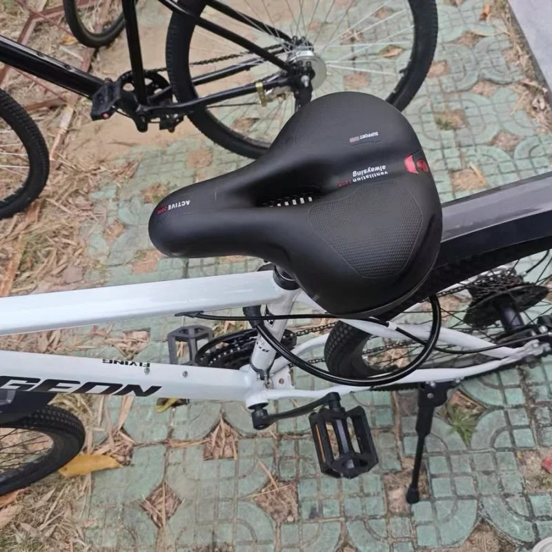 Bicycle seat with shock absorption function, ergonomic and comfortable cushion, suitable for daily cycling and traveling.