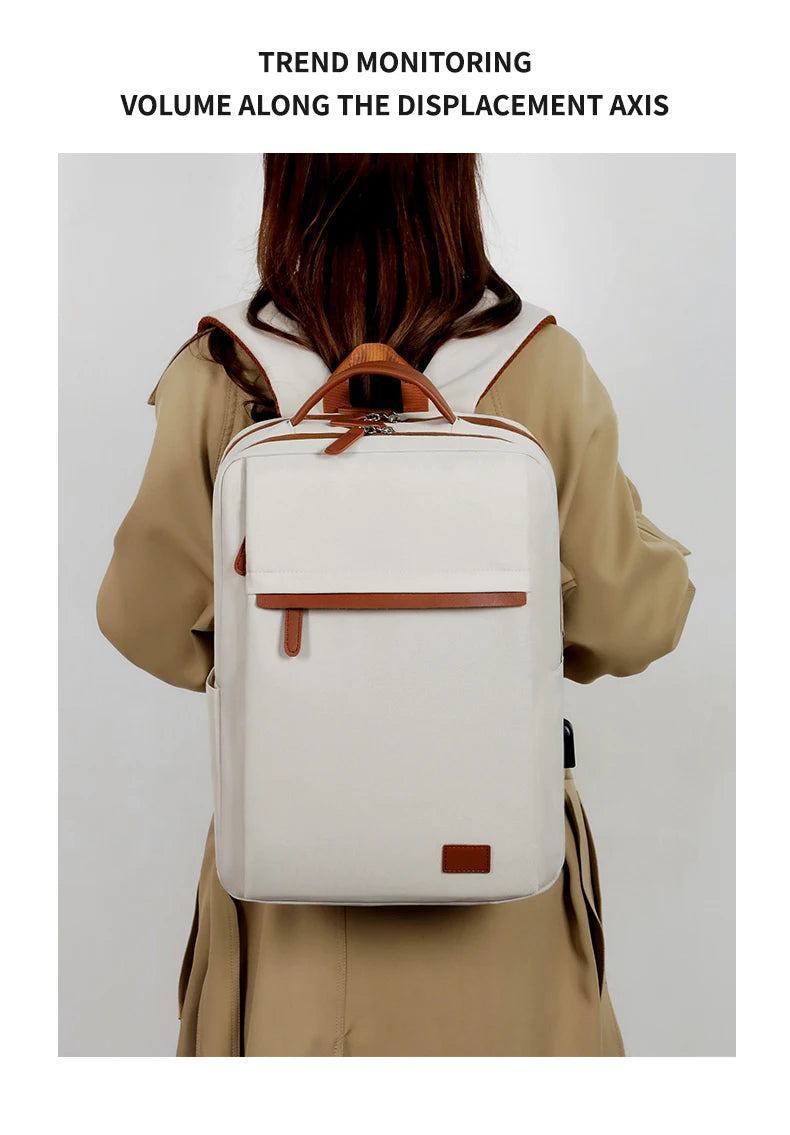 Fashionable and Simple Large-Capacity Backpack for Daily Commuting and Office Use