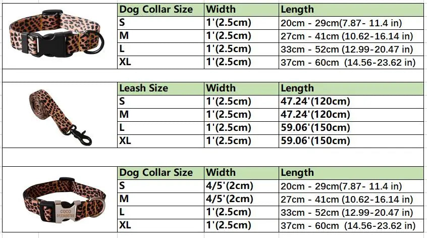 leopard color collar pet accessories designe for beagle collars dog leash dogs beagle pet kit dog collar leash