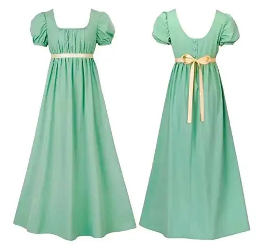 2024 Dresses for Women with Satin Sash Ruffled Puff Sleeve Empire Waist Dress Gown Tea Party Dress for Women