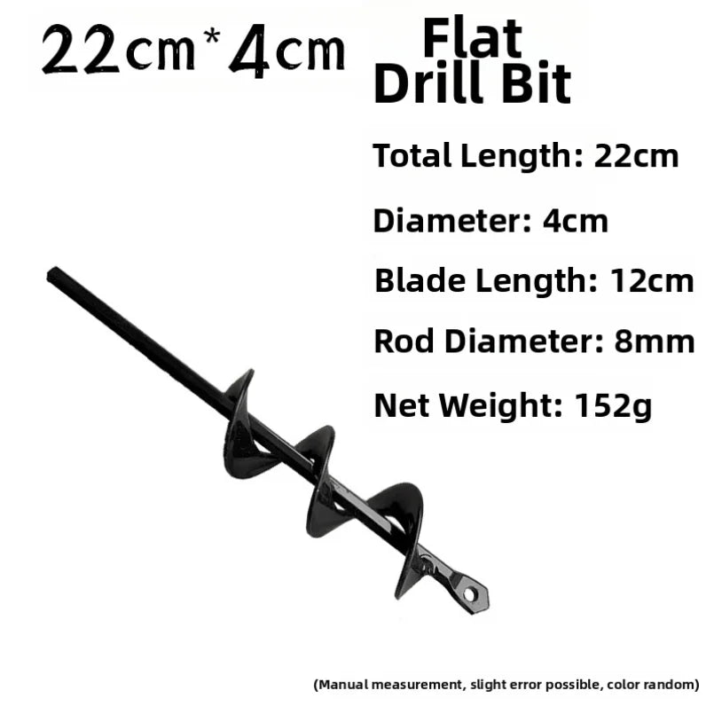 Garden Auger Spiral Drill Bit for Flower Planting Soil Digger Earth Drill Gardening Tool Lawn Planting Hole Digger Equipment