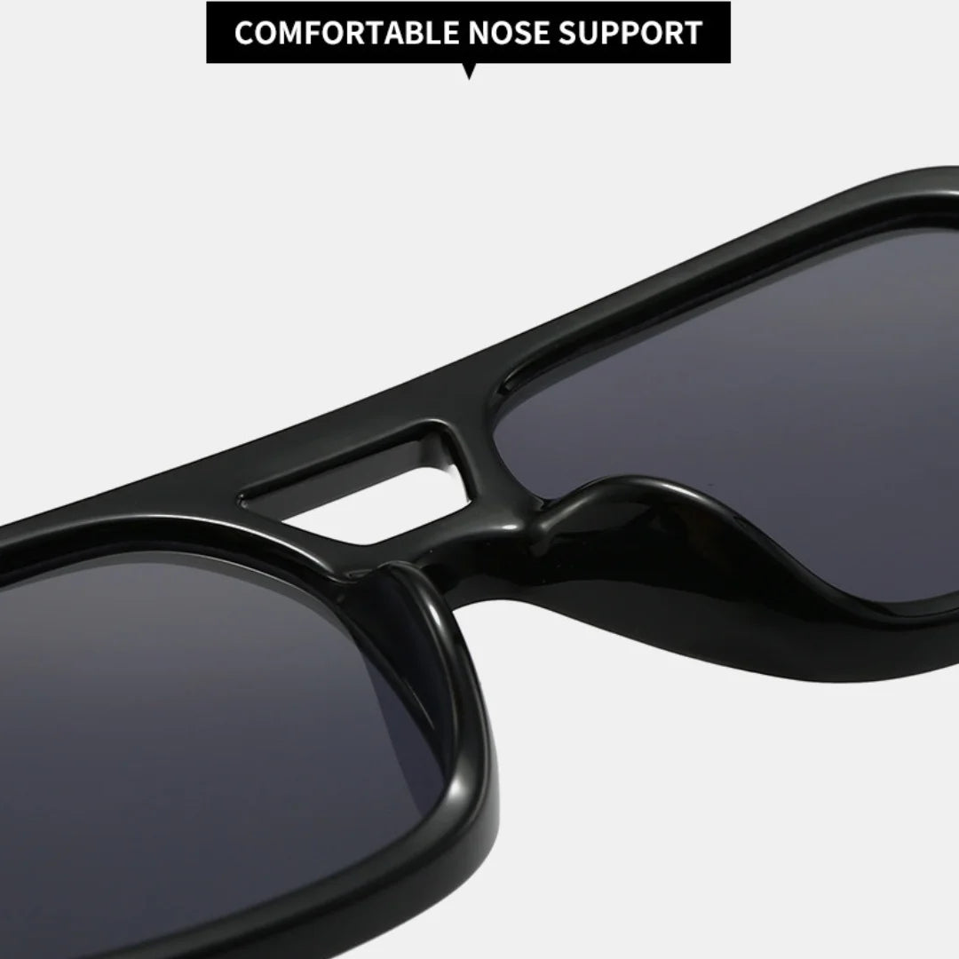 Men Driving Sunglasses Trendy Square Sunglasses Large Frame Yellow Lens Night Vision Glasses Women Retro Sun Glasses Anti Uv400