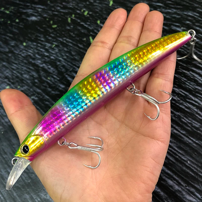 26g 130mm Floating Minnow Fishing Lures Long Cast Wobblers Artificial Hard Baits Trolling Saltwater Bass Trout Lures Equipment