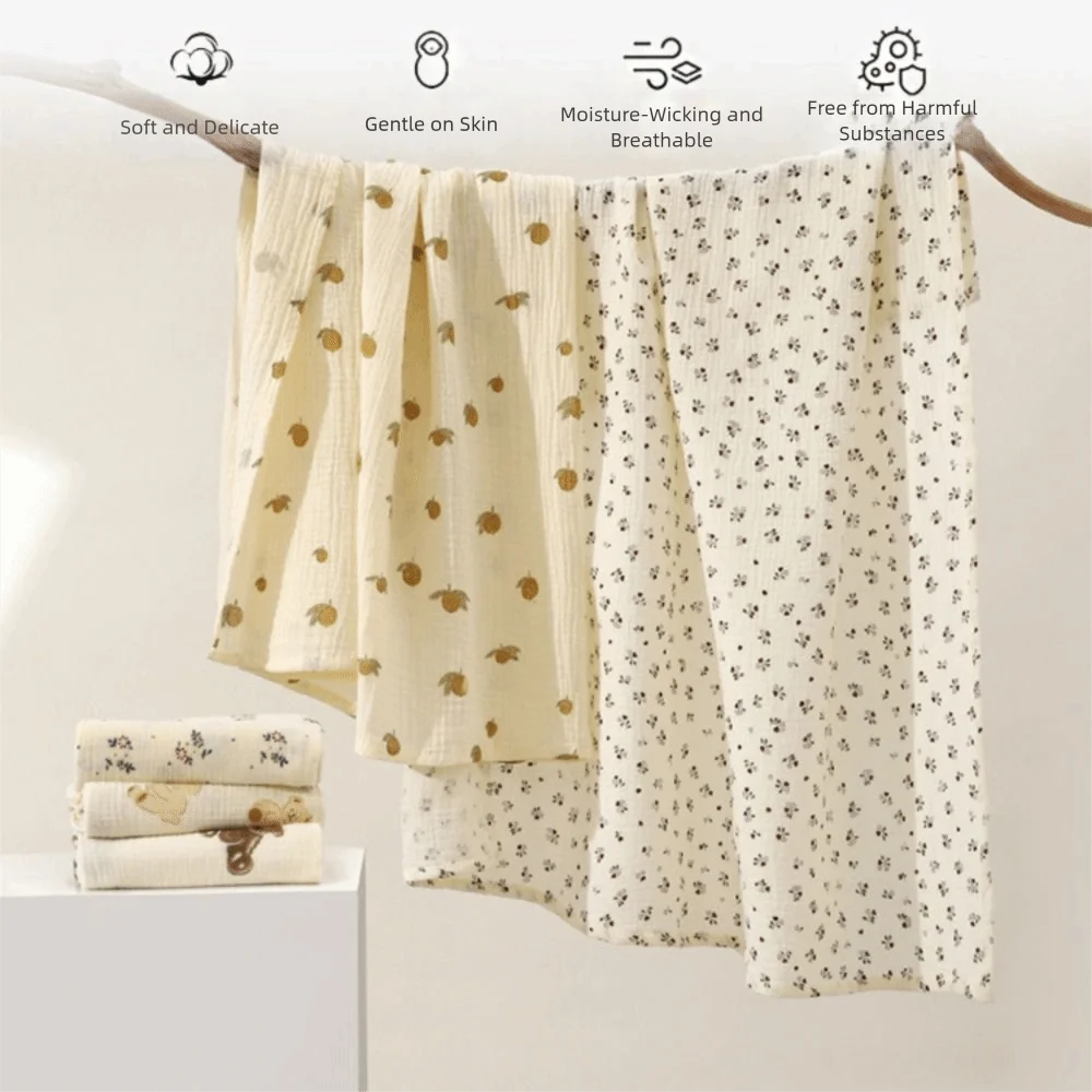 Bedding Textiles Cotton Baby Blanket Soft Breathable Cover Blanket for Infant Skin-friendly Thickened Nap Sleeping Rug Sofa