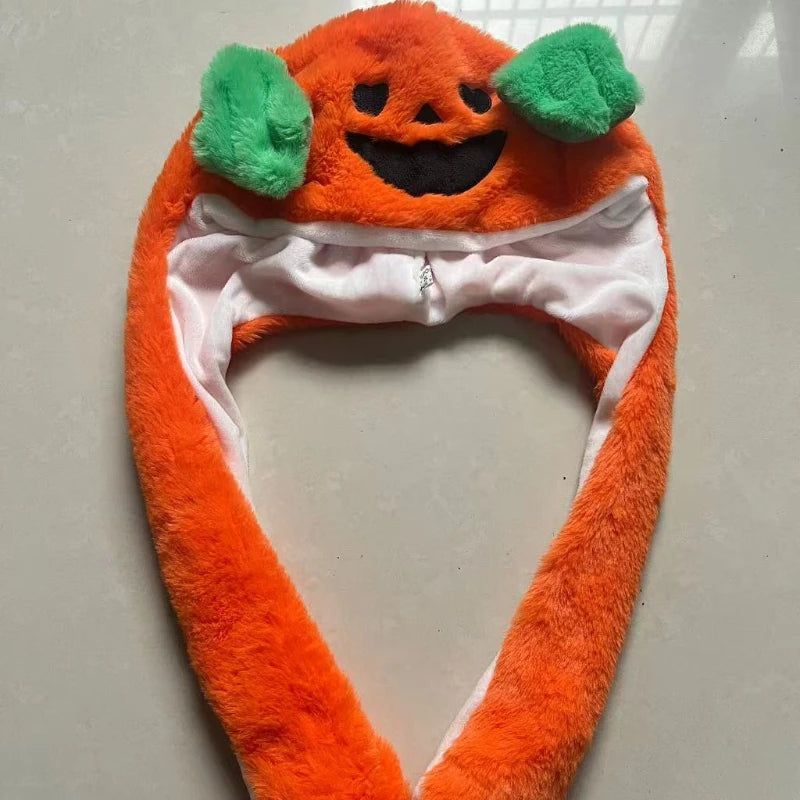 2023 New Halloween Men's and Women's Rabbit Hats Plush Ears Activity Hats Airbag Hats Halloween Christmas Ball Hats