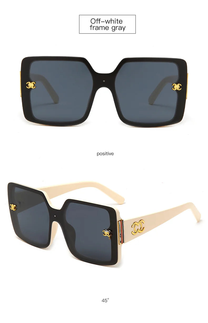 New Luxury Glamour Sunglasses for Women and Men Designer Famous Brand Glasses Square Stylish Trend Eyewear UV400