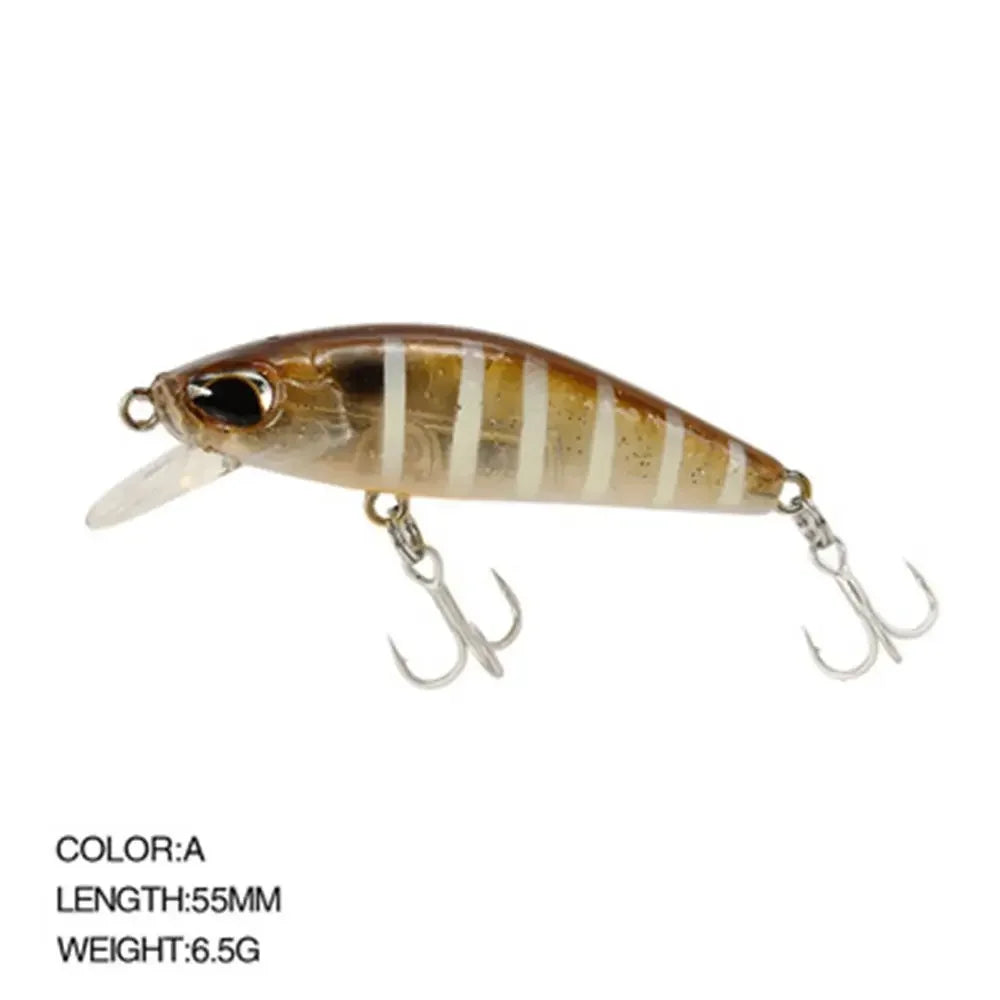 5.5cm 6.5g Slow Sinking Minnow Fishing Lures Artificial Bait Trolling Jerkbait Trout Bass Bait Pike Fishing Equipment