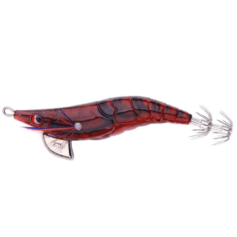 10cm 12g Fishing Lure 2.5# hook Artificial Noctilucent Squid Cuttlefish Jigs Noctilucent Wood Artificial Squid Hook Jigs