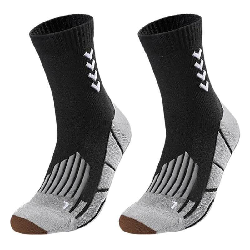 Sports Cycling Socks Breathable Anti-Slip Moisture-Wicking Football Socks Cushioned  Men Middle Tube Athletic Basketball Socks