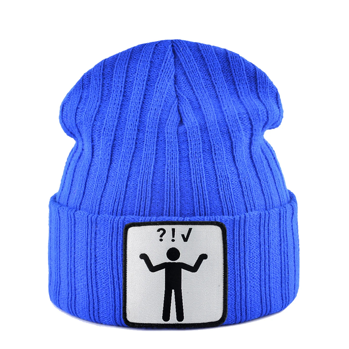 Knitted Skullies Beanie With Animals Patch Men Women Outdoor Casual Sport Hats Autumn Winter Solid Color Hip Hop Beanies
