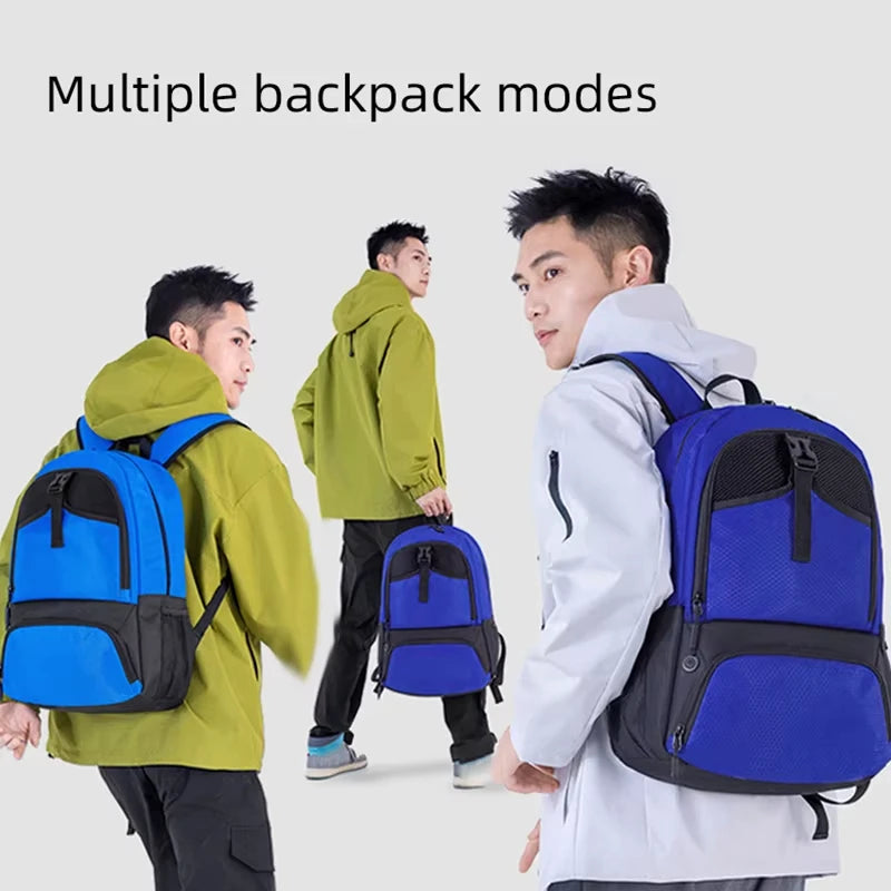 Sports Gym Fitness Yoga Backpack with Shoes Pocket Outdoor Large Camping Hiking Basketball Bag Capacity Soccer Equipment Pack