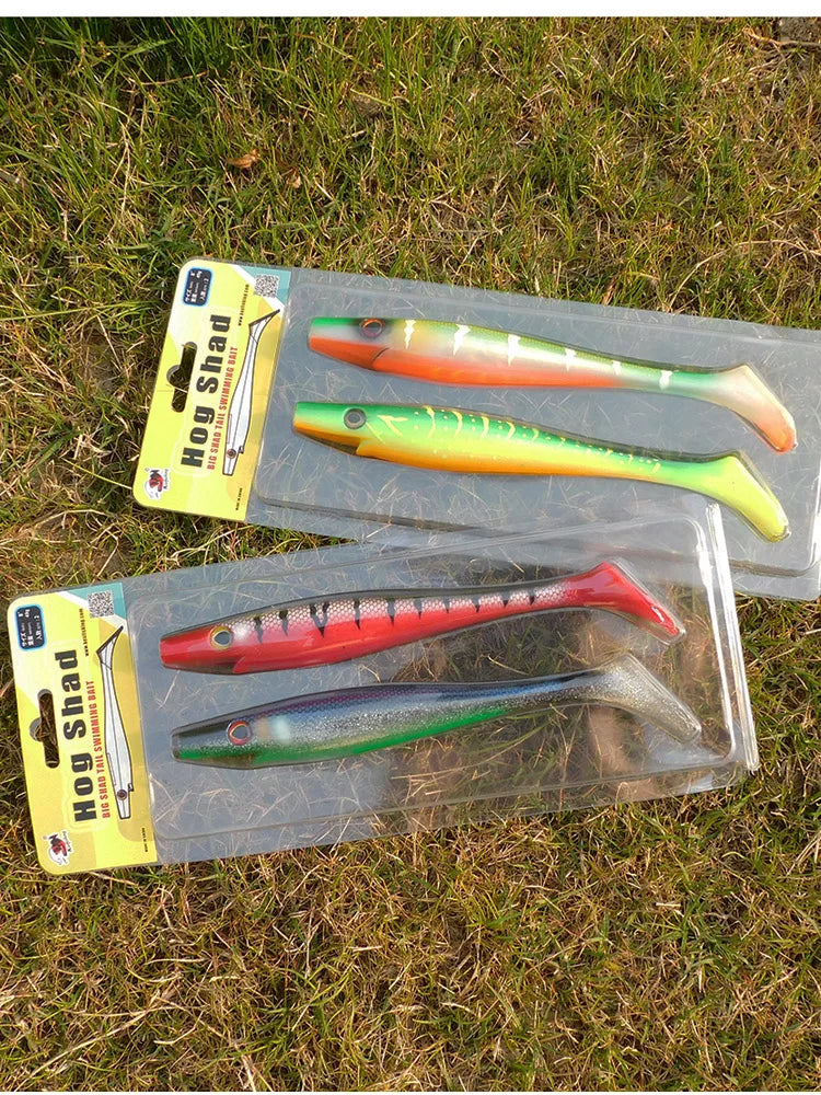 ESFISHING Big bait fishing lure 200mm hog shad sea fishing for pike trout perch soft baits saltwater leurres souple swimbait