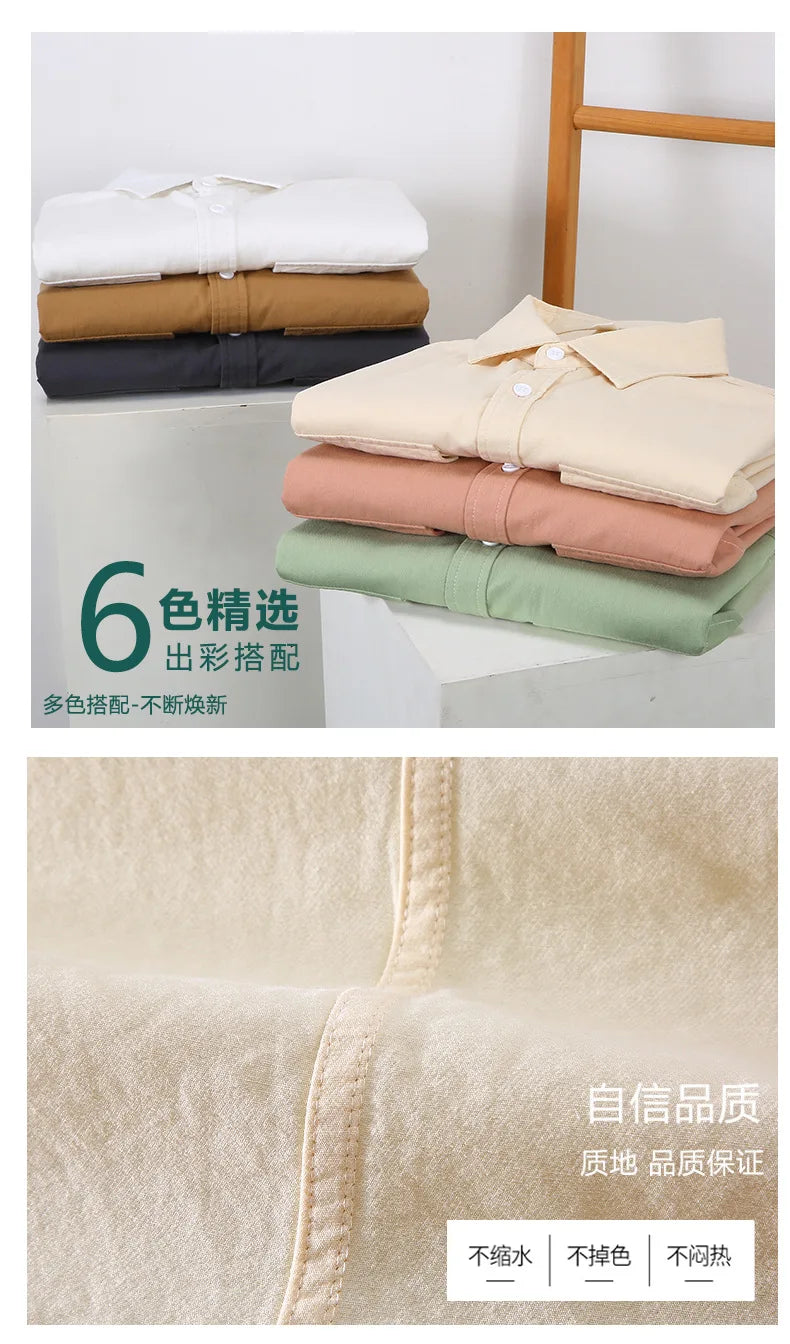 American Style Cargo Shirt Men Spring Autumn Mens Long Sleeve Shirts Pockets Pure Cotton Casual Shirts Comfortable chemise homme