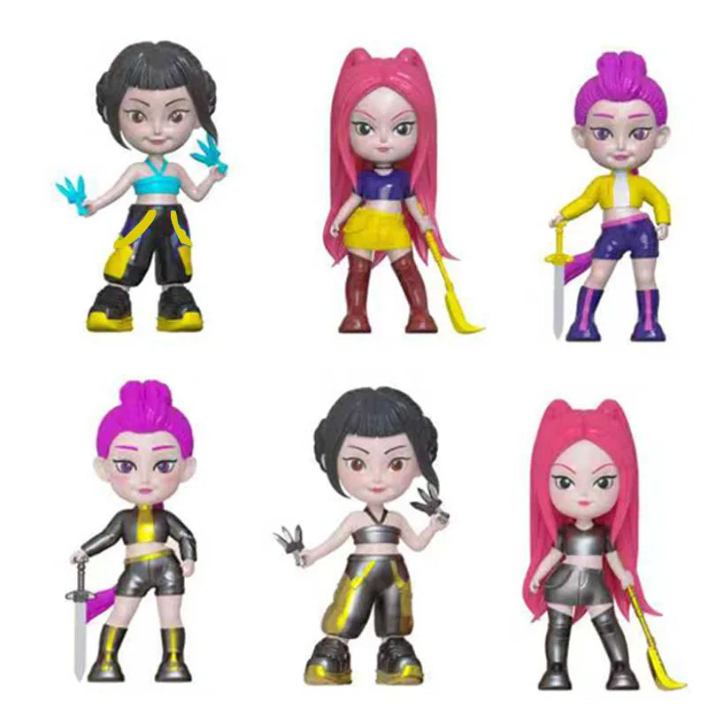 2025 Hot Anime KPop Devil Hunter Doll Vinyl Toy Rumi Mira Zoi Character Vinyl Mask Blind Box Ornament Toy Birthday Gift