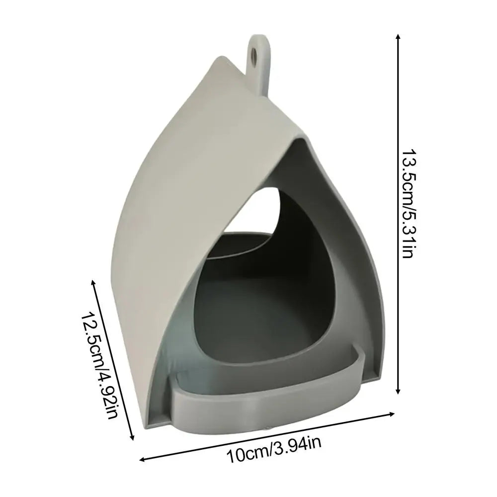 Bird Feeder Decorative Open Design Hanger Hut Shape Hangable Mounted Bird House for Outside Garden Winter Balcony Squirrel