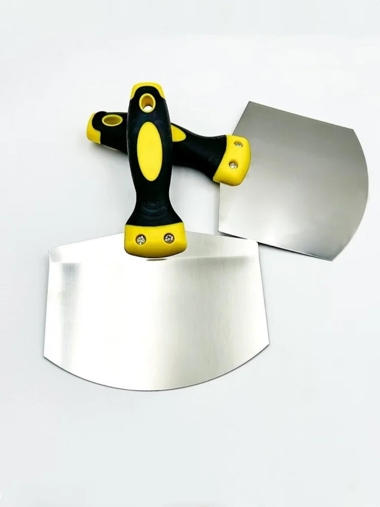 Stainless Steel Putty Knife Wall Paint Plaster Trowel Arc Ash Shovel Paint Feed Filling Scraper Blade Spatula Construction Tools