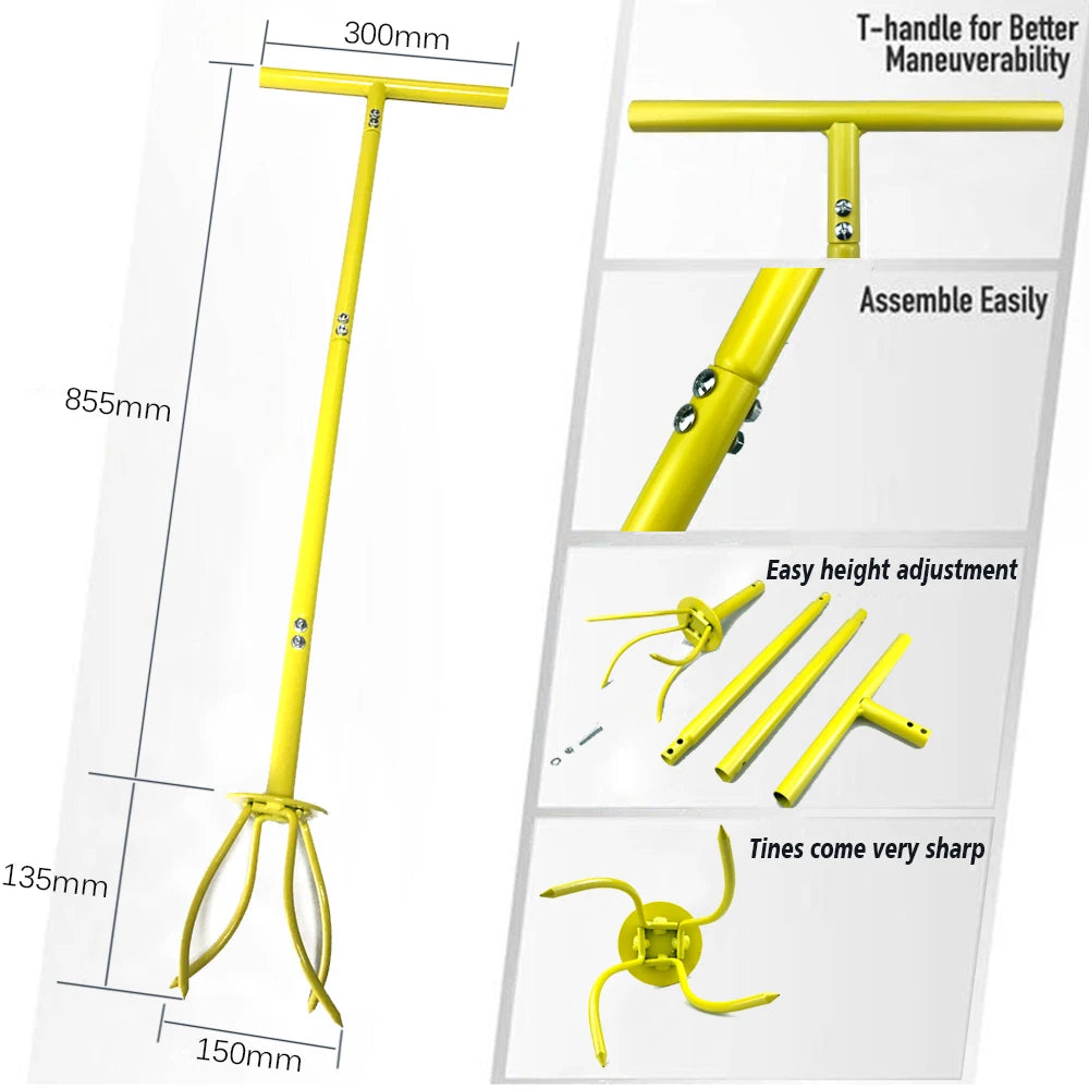 Garden Claw Tool Twist Tiller Labor-saving Soil Catcher Weeder Punch Soil Turning Tool Manual Digger