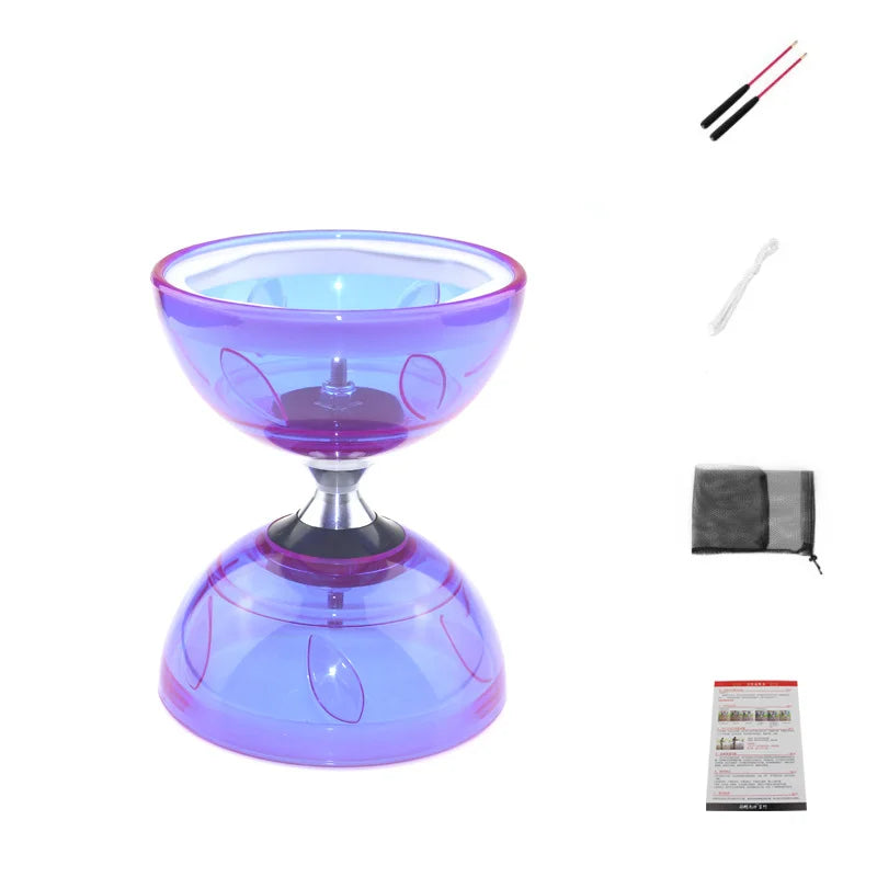 Portable Diabolo Chinese Yoyo Diabolo Set Fitness Equipment Gear for Adults Kids Elderly Outdoor Indoor Agility Exercise