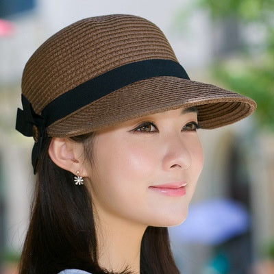 Fashionable Straw Hat for Women Sunhat for Summe Sombrero Cap Equestrian cap