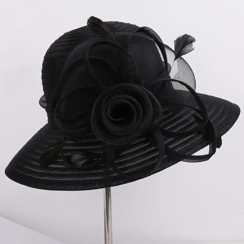 Wedding Hats Breathable Women Outdoor Sun Hat Fedora UV Protection for Anglers' Sunny Days Caps Travel Feather Adjustable Cap