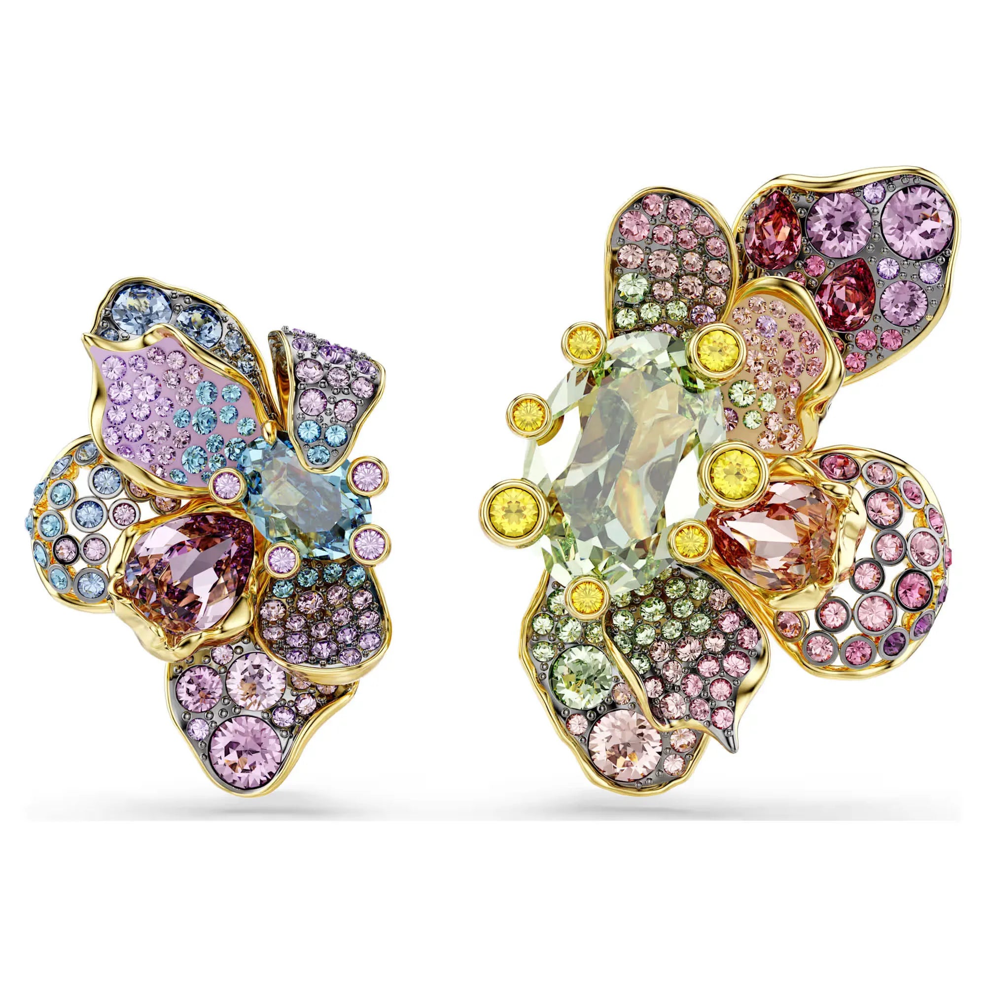 High Quality Earrings 2025 New Trend Fine Jewelry Charm Purple Butterfly White Blue Geometric Crystal Fashion Women's Ear Clip