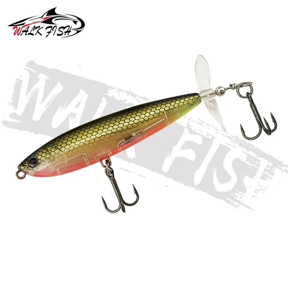 WALK FISH 7.5g 12g Topwater Whopper Plopper Fishing Lure Plastic Artificial Pencil Hard Bait Trolling Crankbait Bass Pike Pesca