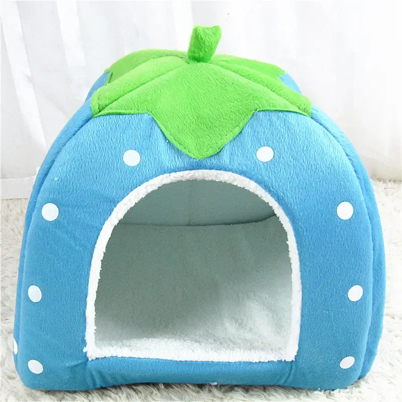 Strawberry Shape Cat Bed House Kennel Nest Sleeping Bag Puppy Pet For Small Dogs Sofa Mat Cushion Cat Pet Supplies Cama Gato