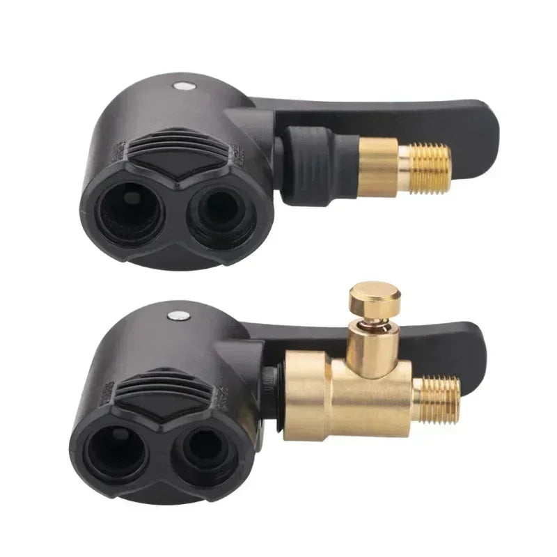 Bicycle Pump Nozzle Hose Adapter Dual Head Pumping Parts Service Accessories Valve Convertor Bycicle