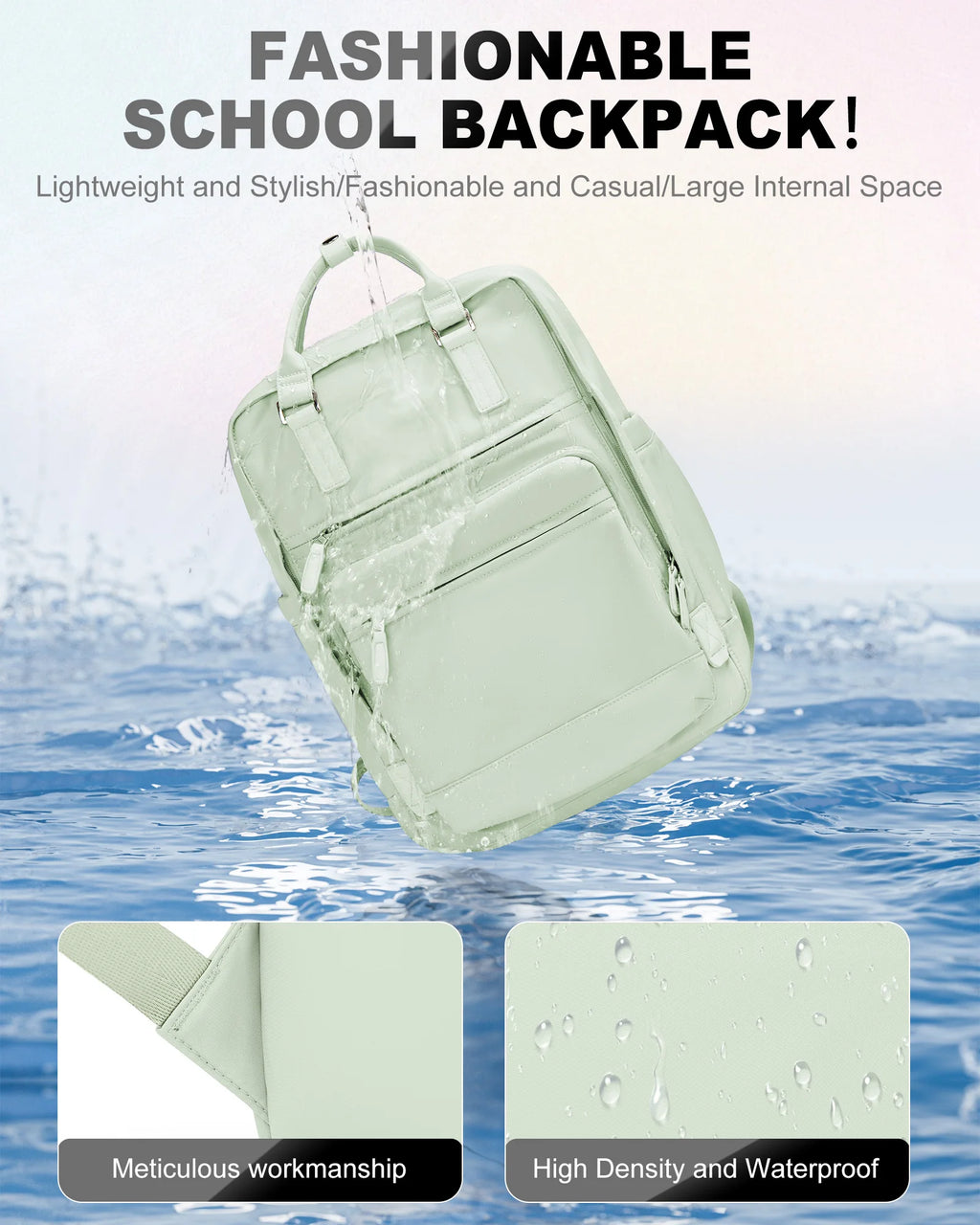 Travel backpack, ladies large capacity short-distance travel bag, college students computer backpack, duffel bag, multi-color
