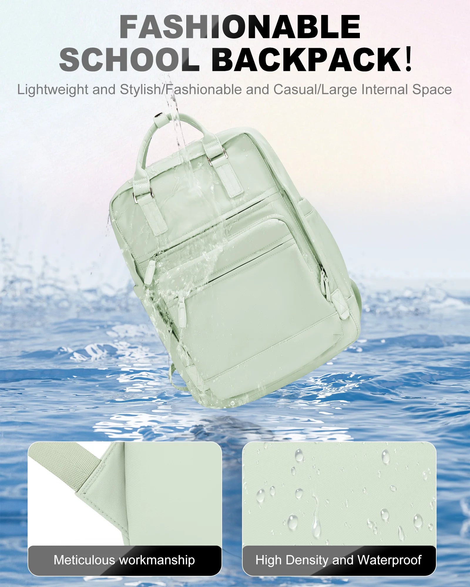 Travel backpack, ladies large capacity short-distance travel bag, college students computer backpack, duffel bag, multi-color