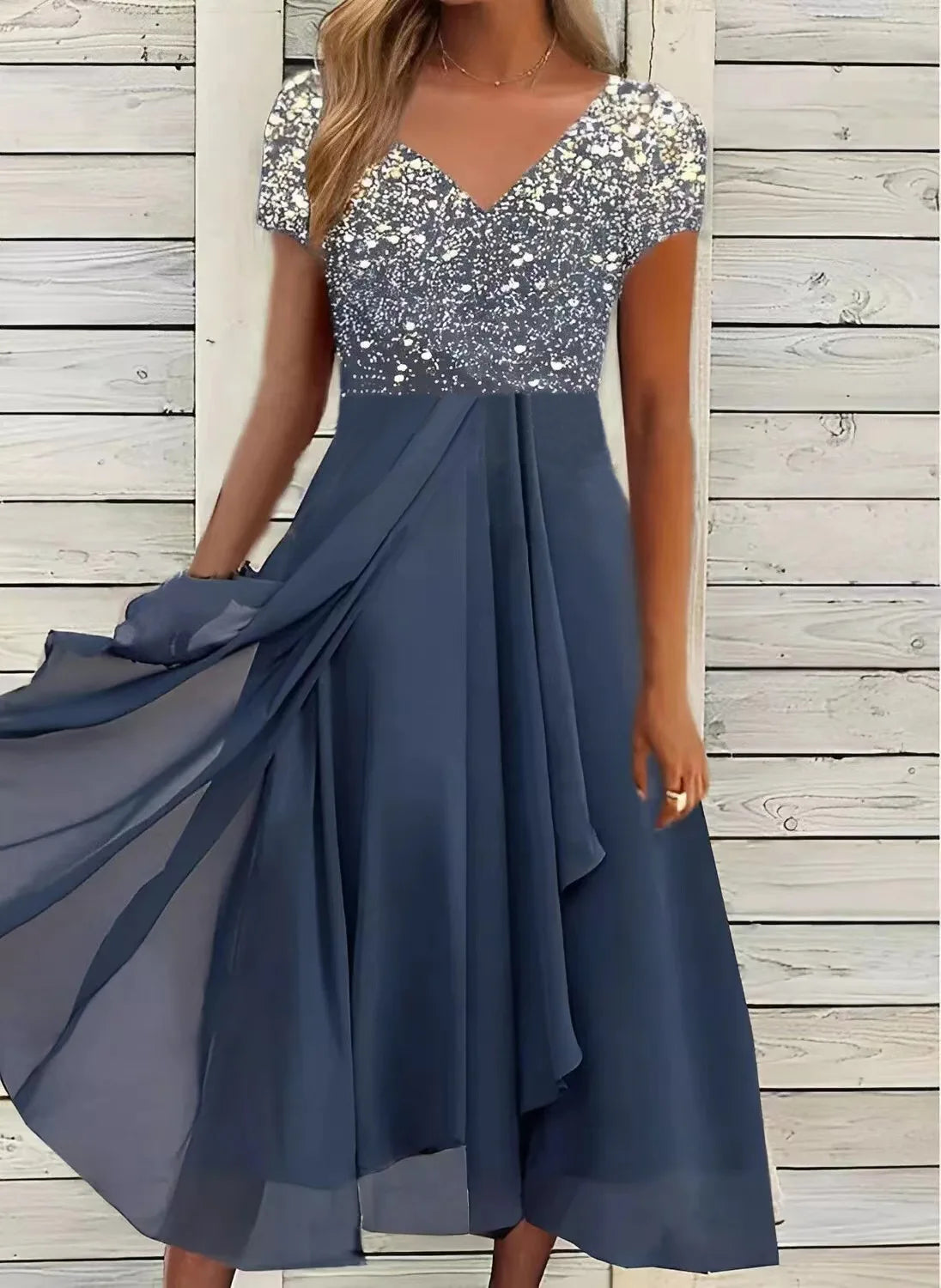 Women'S Dress Chiffon Elegant Lace Patchwork Dress Cut-Out Long Dress Bridesmaid Evening Dress   Vestidos 2025