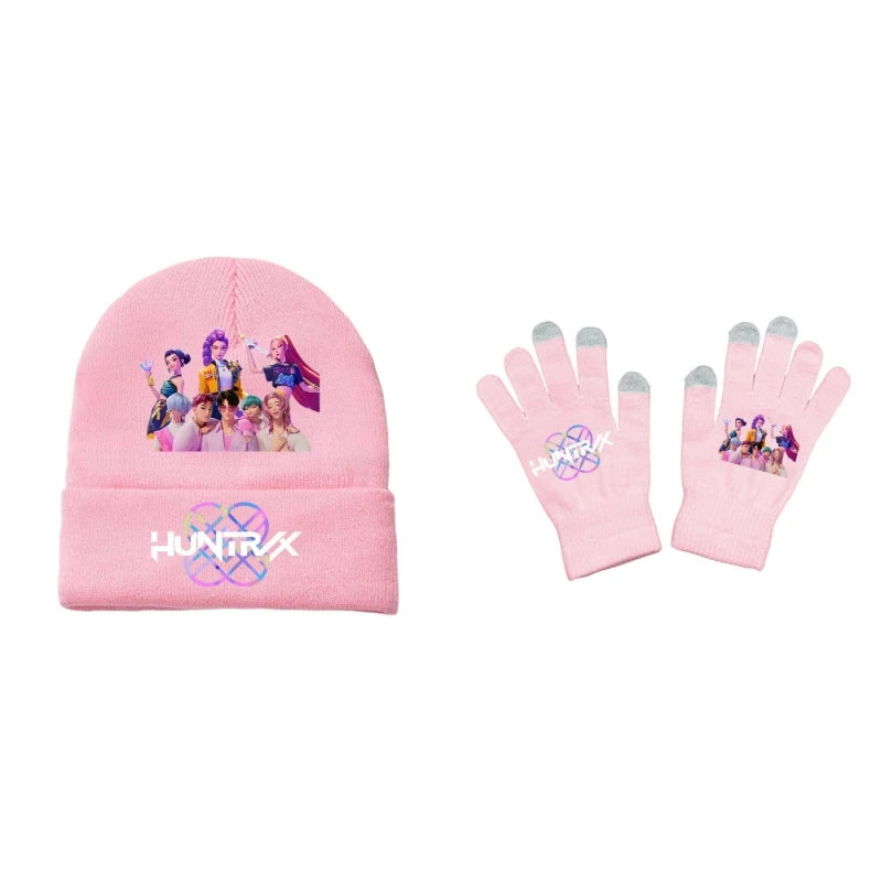 NEW K-pops Demons Hunters Knitted Hats Men Women's Kawaii Hats Outdoor Warm Hat Anime Mira Rumi Zoey Cosplay Cap Christmas Gift