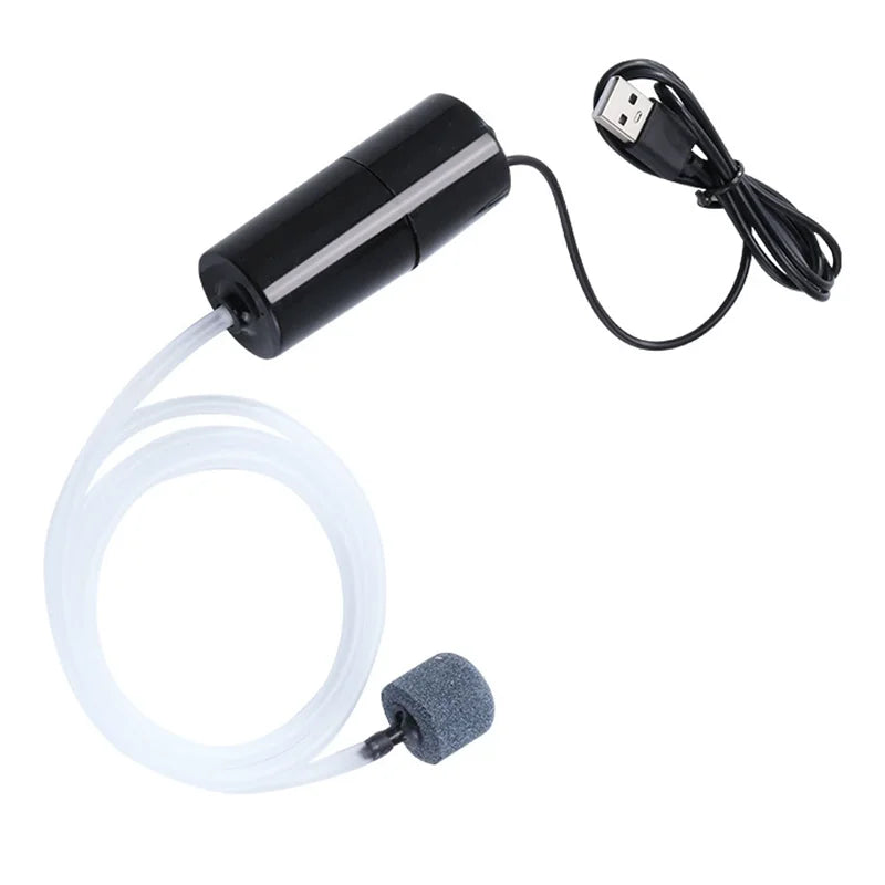 Usb Aquarium Air Pump Portable Silent High Air Volume Oxygenator For Fish Tank Aquatic Accessories Fish Keeping Supplies