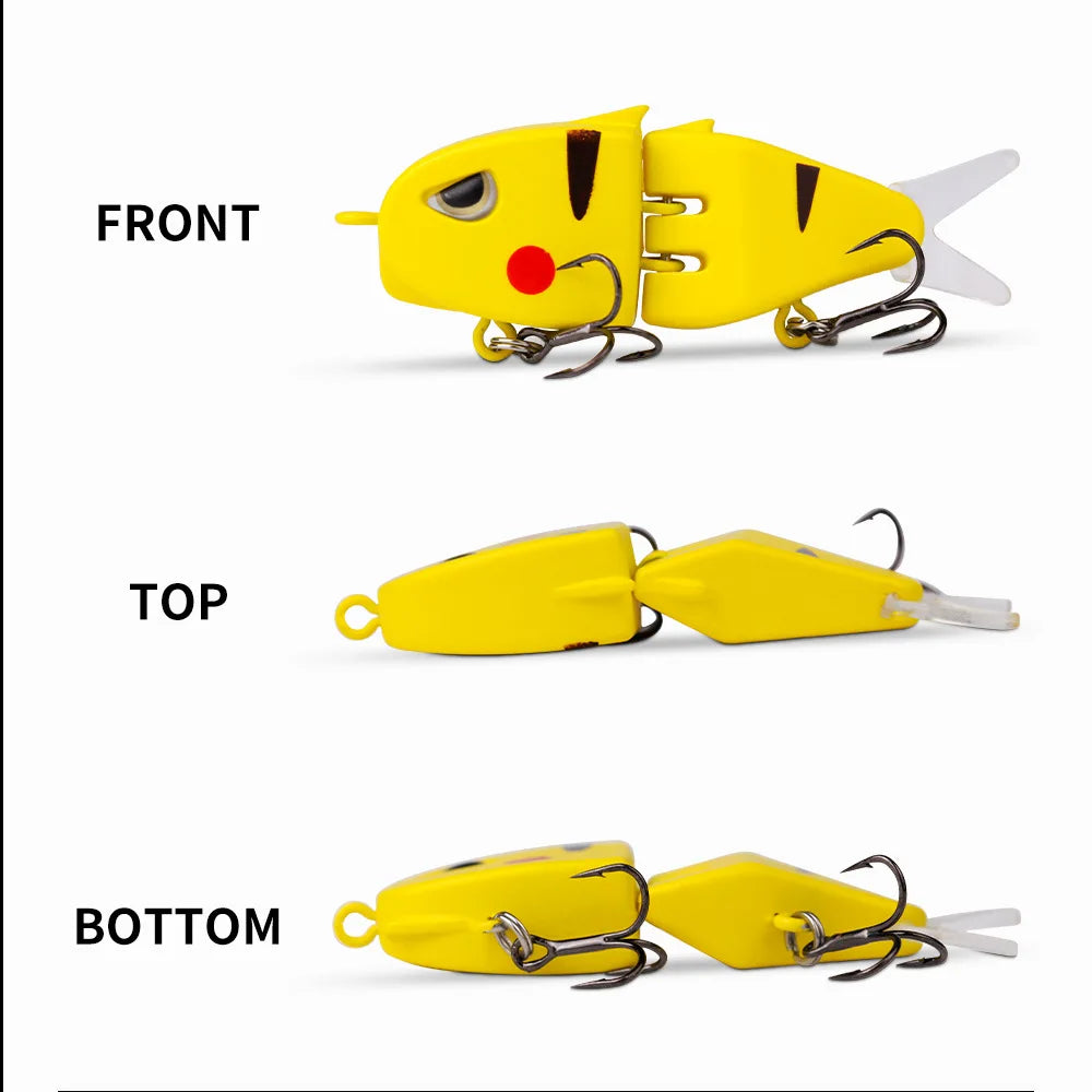 Fake Fishing Lure Bait Micro Pencil Bait60mmDouble Hook Slow Sinking Bionic Swimbait Colorful Topmouth Culter Bass Mandarin Fish