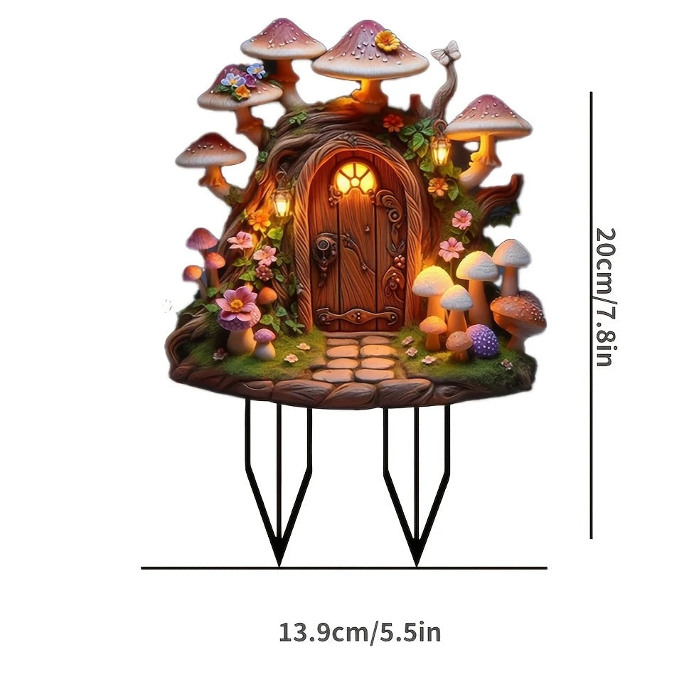 2D planar Acrylic House Design Bonsai Planting Area Farm Garden Grassland Ground Decoration Potted Plant Inserts Home Decor