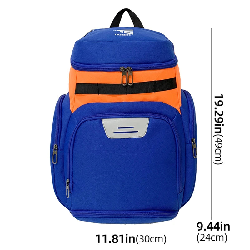 Basketball Soccer Backpack with Shoes Pocket  Outdoor Sports Training Commuting Bag Gym Fitness Bag College Laptop Schoolbag Men