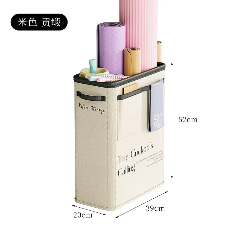 Yoga Storage Basket Sports Equipment Storage Foldable Miscellaneous Items Yoga Mat Organizer