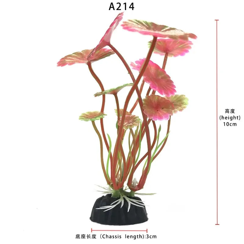 Aquarium Decorations Simulated Aquatic Plants Fish Tank Landscaping Plastic Seagrass Ornaments for Aquatic Pet Supplies
